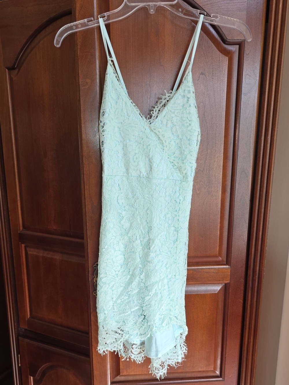 Cider Mint Lace Slip Dress XS